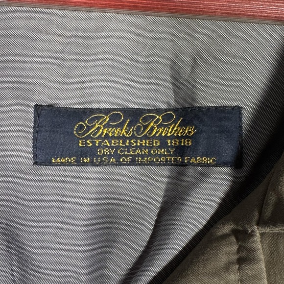 Vintage Brooks Brothers Trench Coat Mens 46R Beige Cotton Belted Lined USA *FLAW - Picture 4 of 12